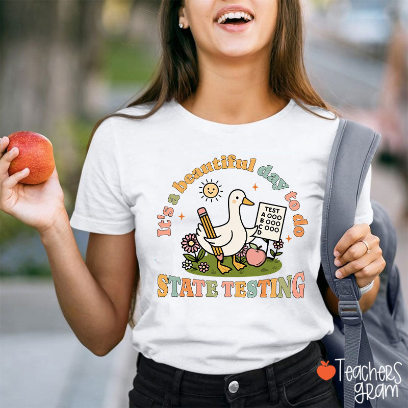 It's A Beautiful Day To Do State Testing Teacher T-Shirt
