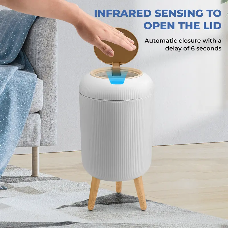 Smart Touchless Trash Can a?? Automatic Motion Sensor Waste Bin for Bathroom, Kitchen & Office